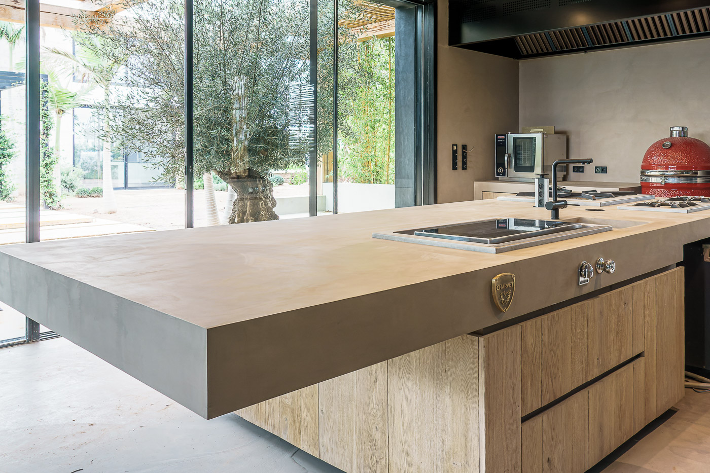 Encimera de cocina de microcemento